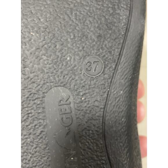 Haflinger Wool Felt Clog Slipper Shoe Women's Size EU 37/ US 6.5 Blue Casual - Picture 10 of 10